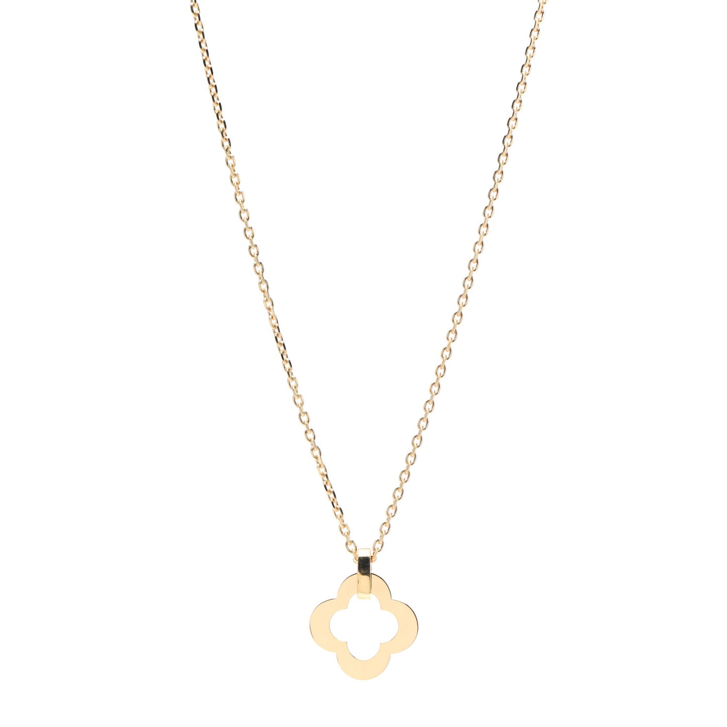 18K Yellow Gold Byzantine Alhambra Pendant Necklace