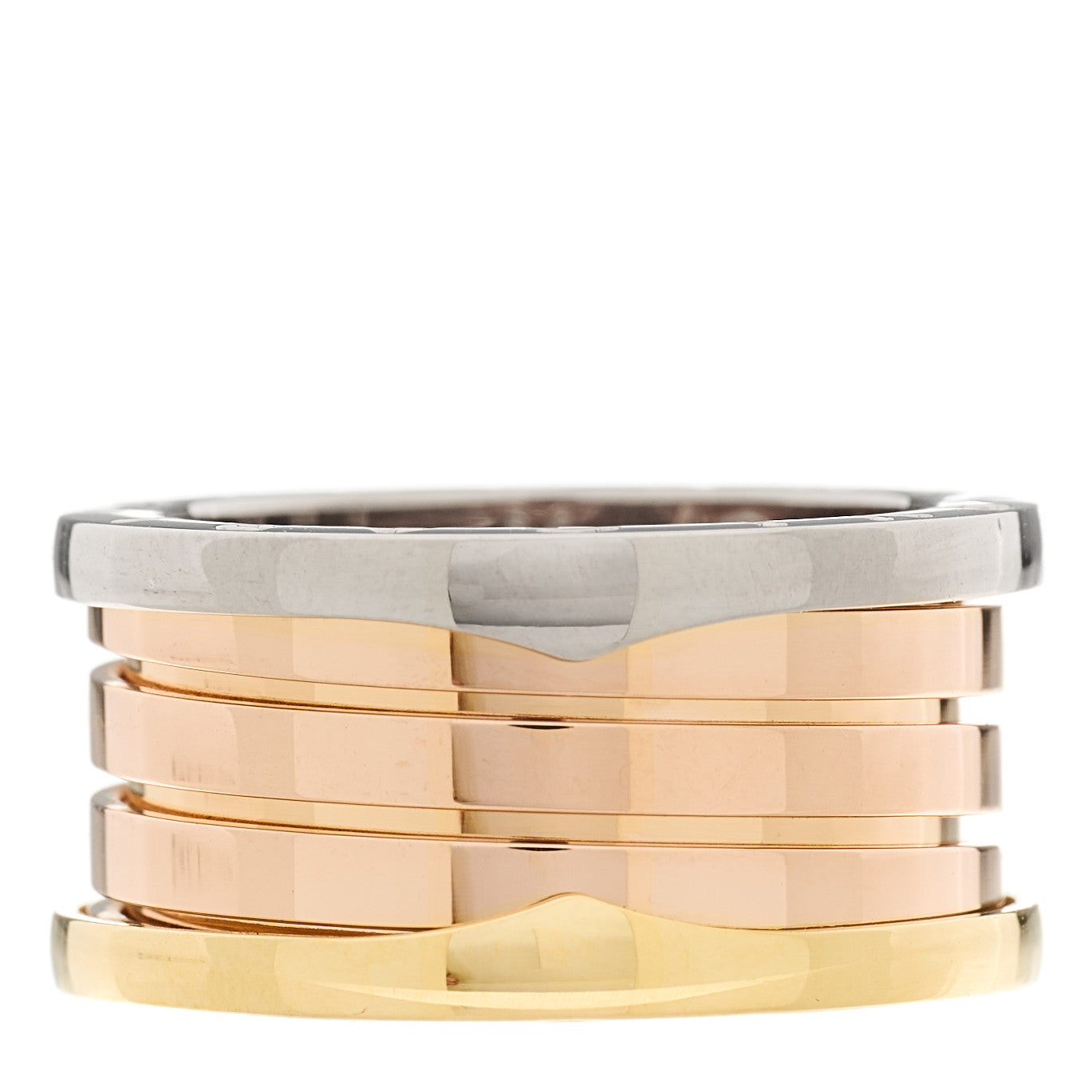 18K Rose White Yellow Gold B.Zero1 Four-Band Ring 55 7.25