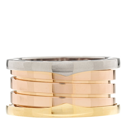 Bulgari 18K Rose White Yellow Gold B.Zero1 Four-Band Ring 55 7.25 1 of 7