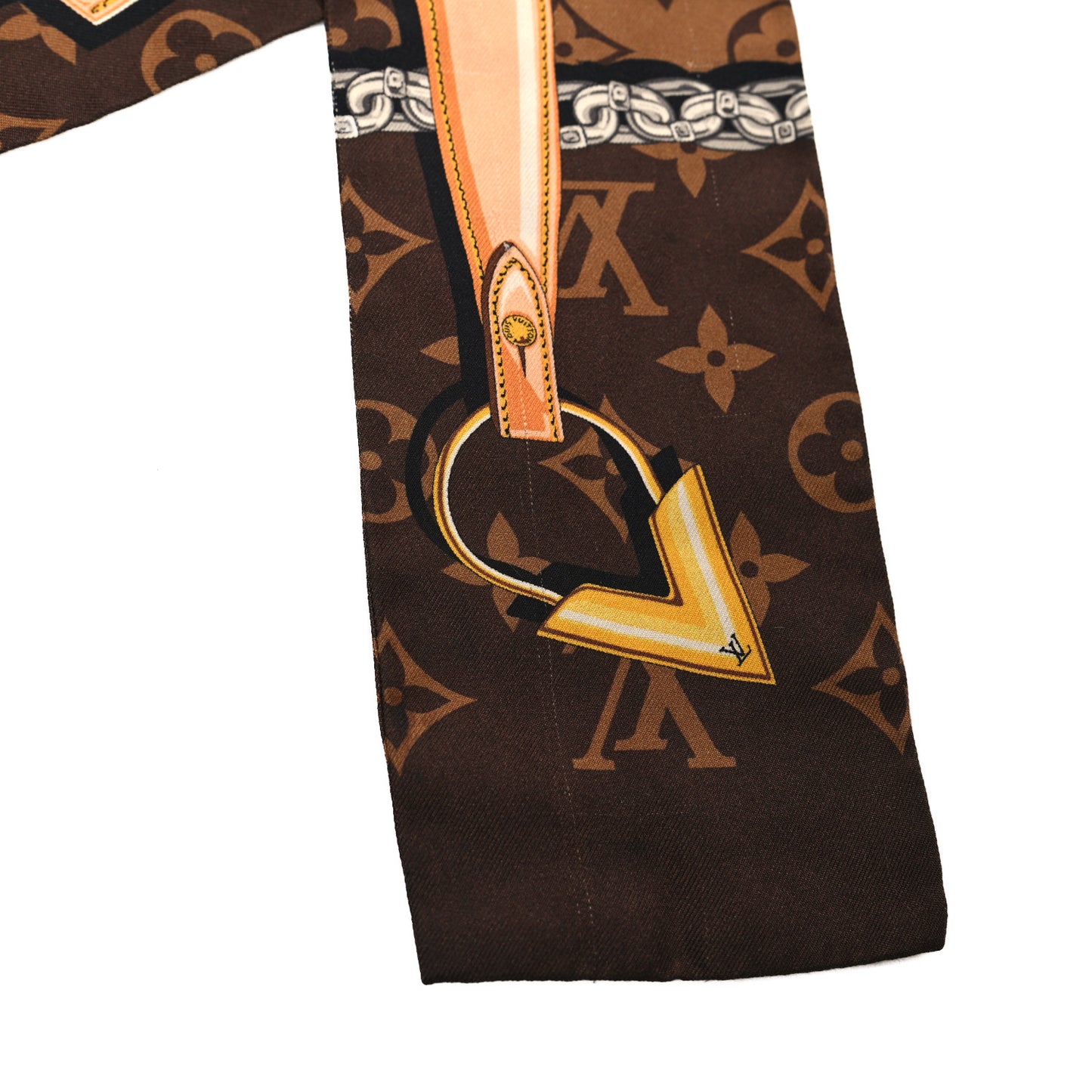 Silk Monogram Confidential Bandeau Brown