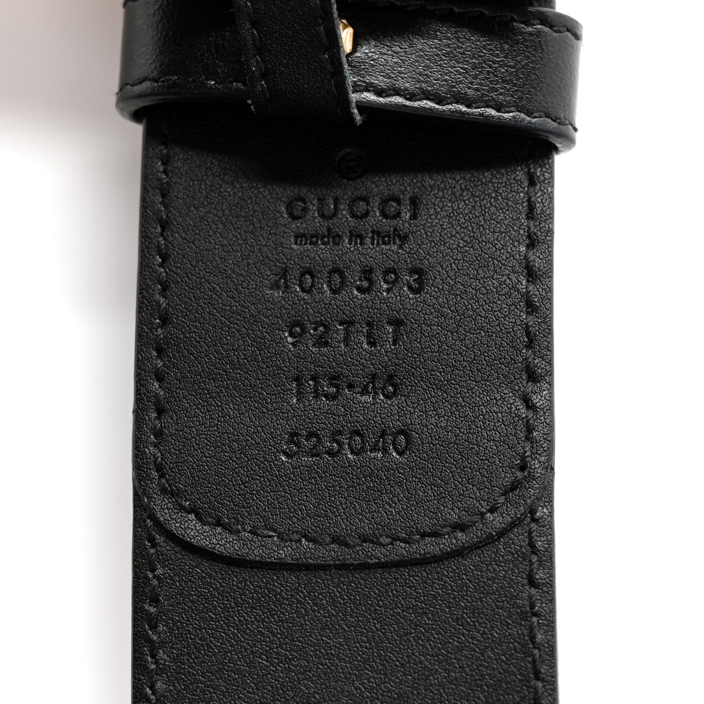 GG Supreme Monogram Matte Plutone Calfskin Double G 40mm Belt 115 46 Beige Ebony Black