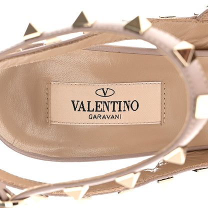 Valentino Garavani Patent Nappa Rockstud Ankle Strap 100mm Pumps 40.5 Black Poudre 7 of 8