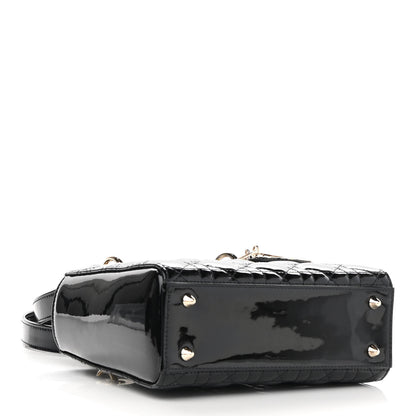 Christian Dior Patent Cannage Small Lady Dior Black 4 of 8