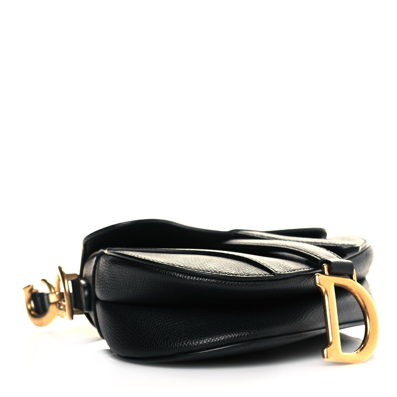 Christian Dior Grained Calfskin Mini Saddle Bag Black 3 of 10