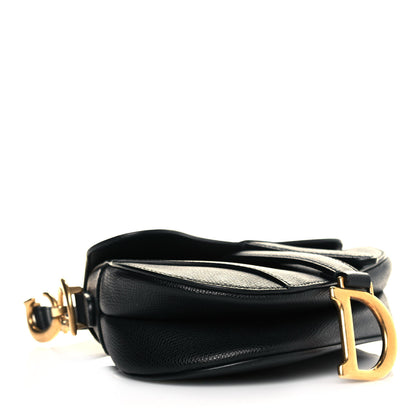 Christian Dior Grained Calfskin Mini Saddle Bag Black 3 of 10