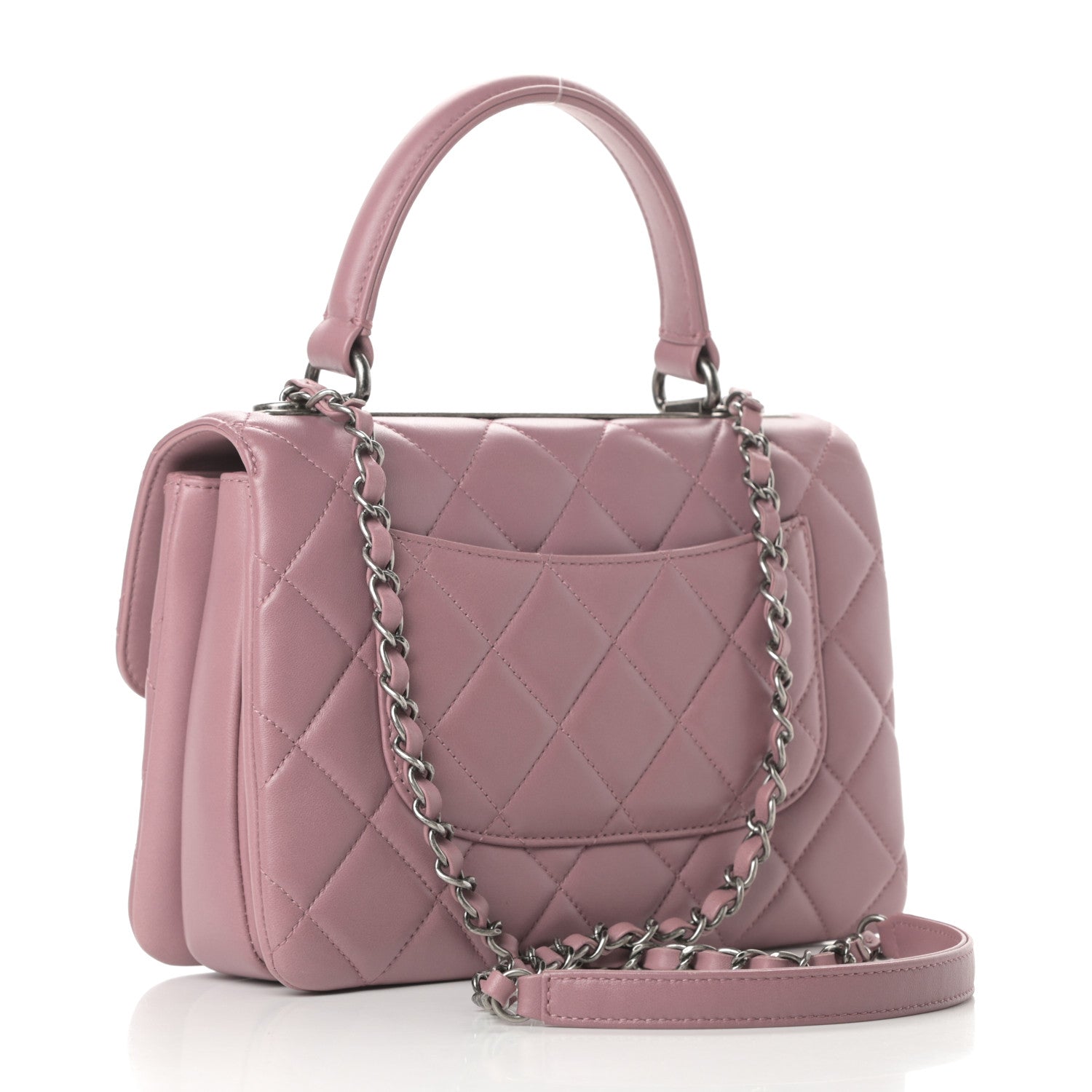 Chanel Lambskin Quilted Small Trendy CC Flap Dual Handle Bag Pink 3 of 10