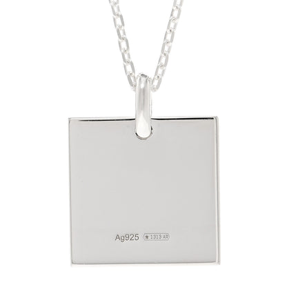 Gucci Sterling Silver Trademark Logo Square Pendant Necklace 4 of 4