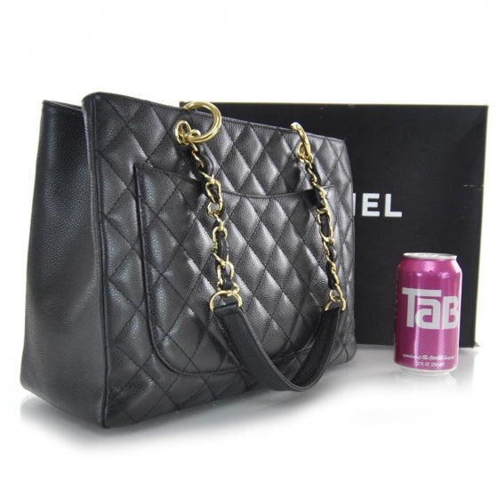 Chanel Caviar Grand Shopping Tote GST Black 3 of 7