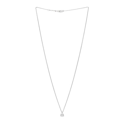 Roberto Coin 18K White Gold Diamond .92ct Cento Solitaire Pendant Necklace 3 of 4