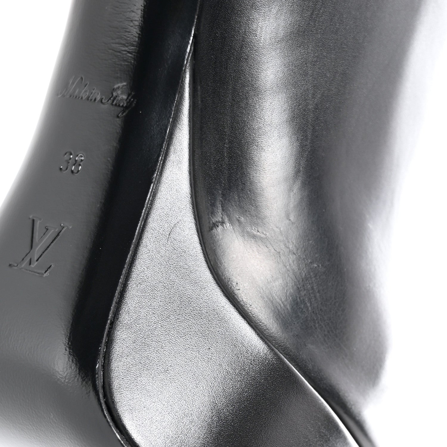Louis Vuitton Calfskin Monogram Afterglow Platform Ankle Boots 38 Black 12 of 15