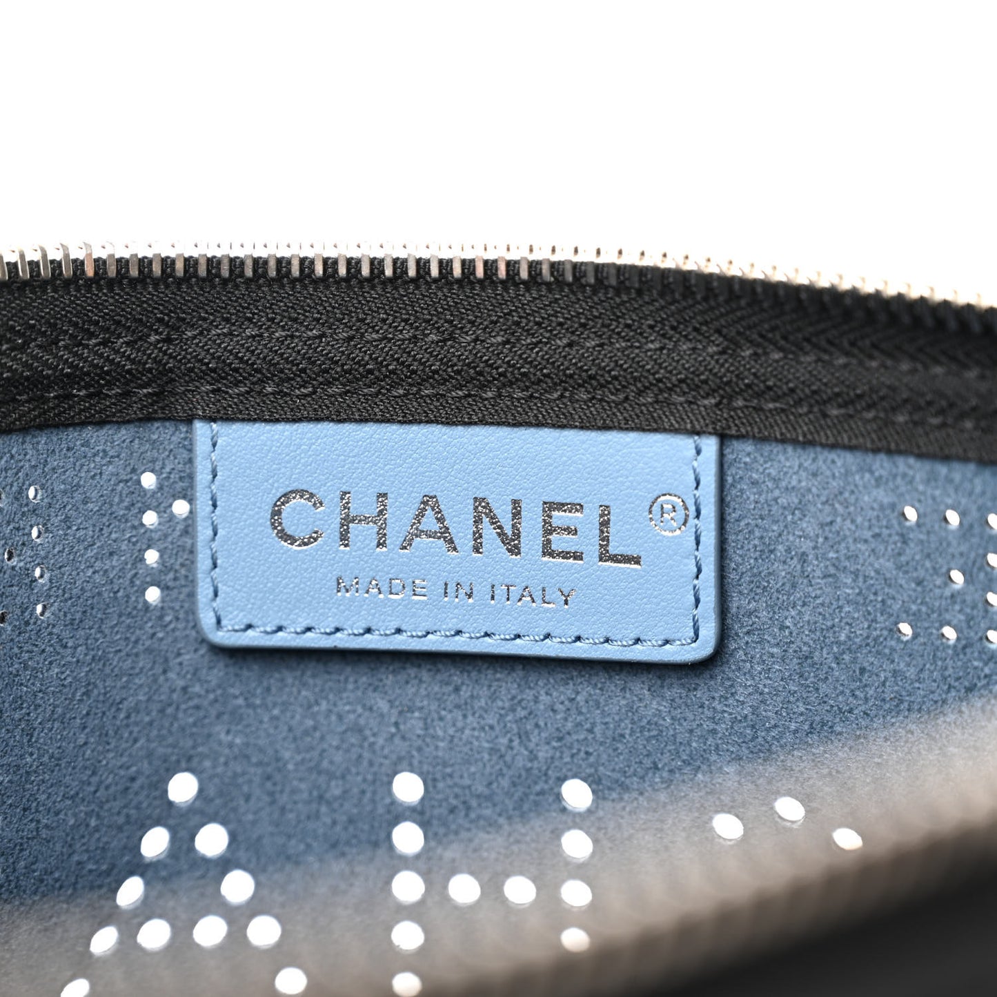 Calfskin Eyelets Clutch Black