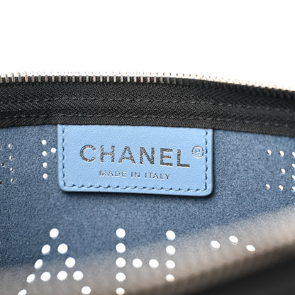 Chanel Calfskin Eyelets Clutch Black 6 of 10