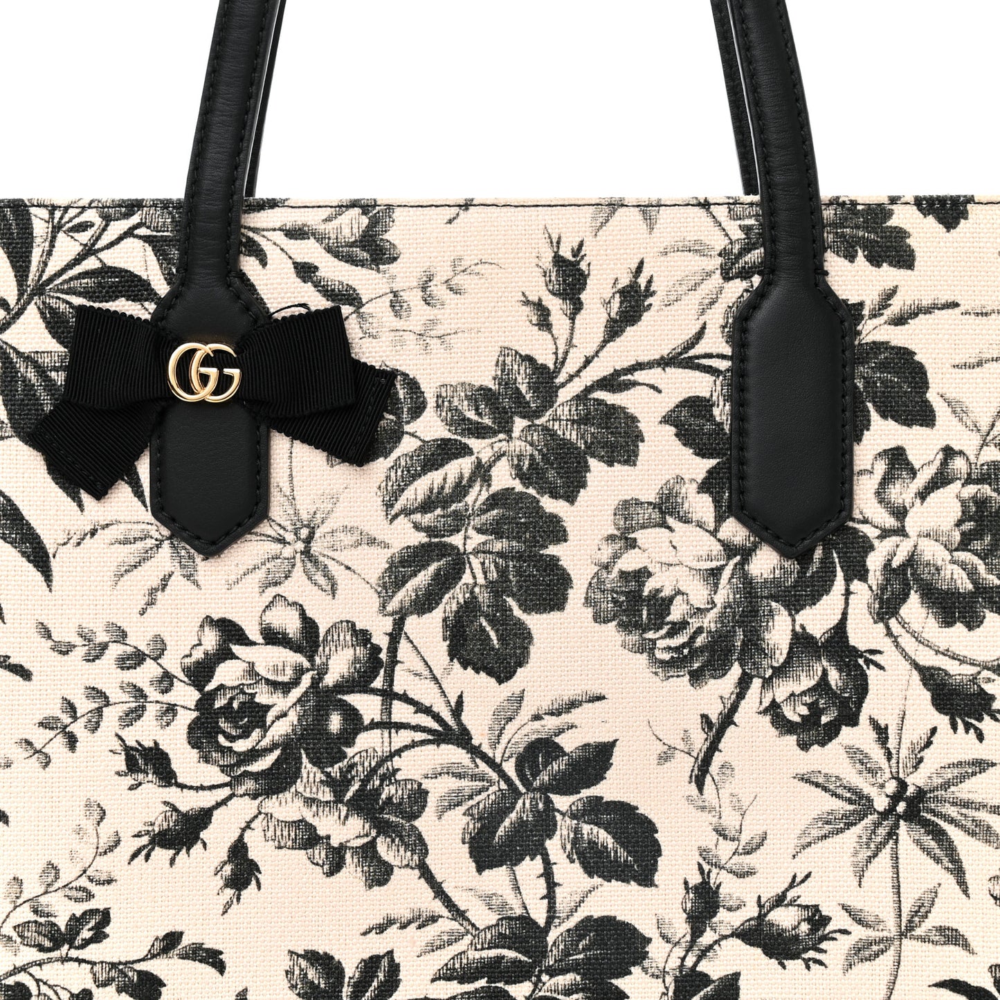 Canvas Herbarium Print Tote Black