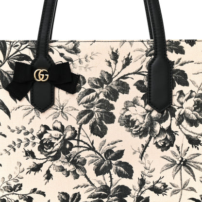 Gucci Canvas Herbarium Print Tote Black 7 of 16