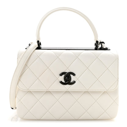 Chanel Lambskin Quilted Small Trendy CC Dual Handle Flap Bag White 1 of 13