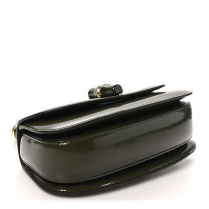 Gucci Shiny Polished Calfskin Medium Bamboo Luscious Green 4 of 10
