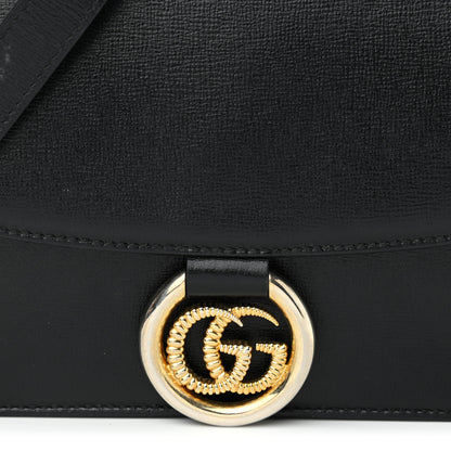 Gucci Textured Calfskin Small Torchon GG Ring Shoulder Bag Black 8 of 14