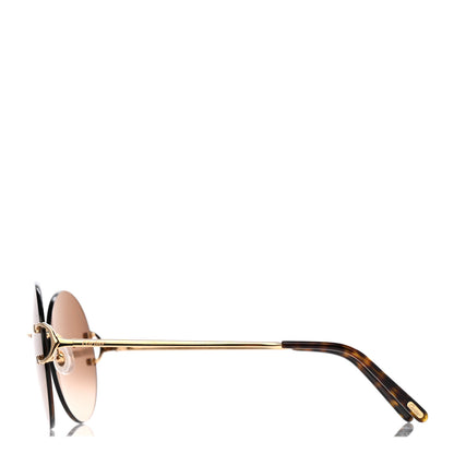 Cartier Rimless C-Decor Round Sunglasses Brown 3 of 5