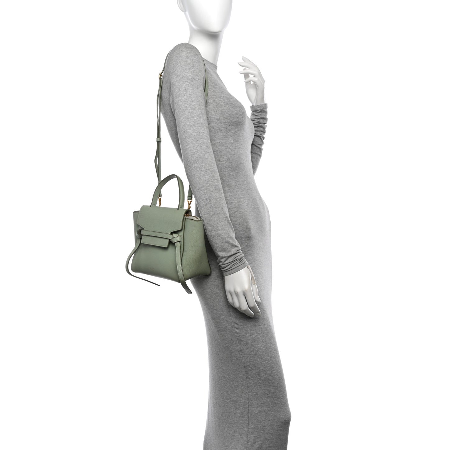 Grained Calfskin Nano Belt Bag Jade