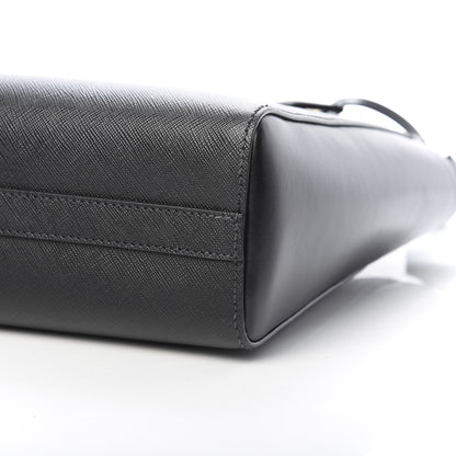 Prada Saffiano Soft Calfskin Small Zippered Tote Black 11 of 12
