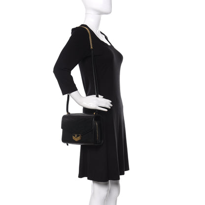 Chanel Calfskin Chevron Quilted Medal Flap Black 2 of 10