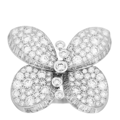 Graff 18K White Gold Diamond Princess Butterfly Ring 49 5 1 of 6