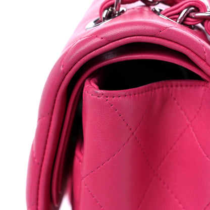 Chanel Lambskin Quilted Jumbo Double Flap Dark Pink 19 of 21