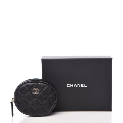 Chanel Caviar Quilted Zip Around Classic Coin Purse Black 10 of 10