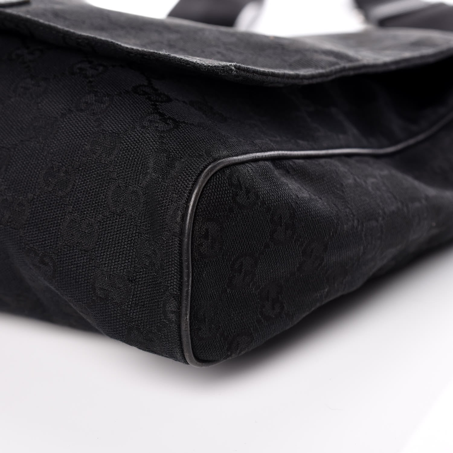 Gucci Monogram Small Flap Messenger Bag Black 9 of 13