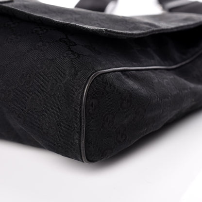 Gucci Monogram Small Flap Messenger Bag Black 9 of 13