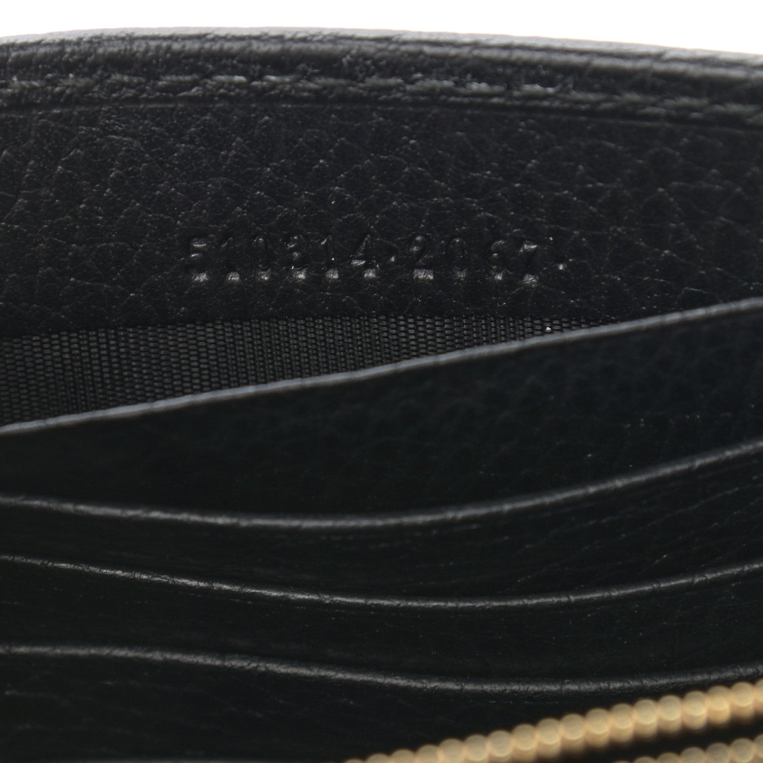 Gucci Dollar Calfskin Interlocking G Chain Wallet Black 7 of 12