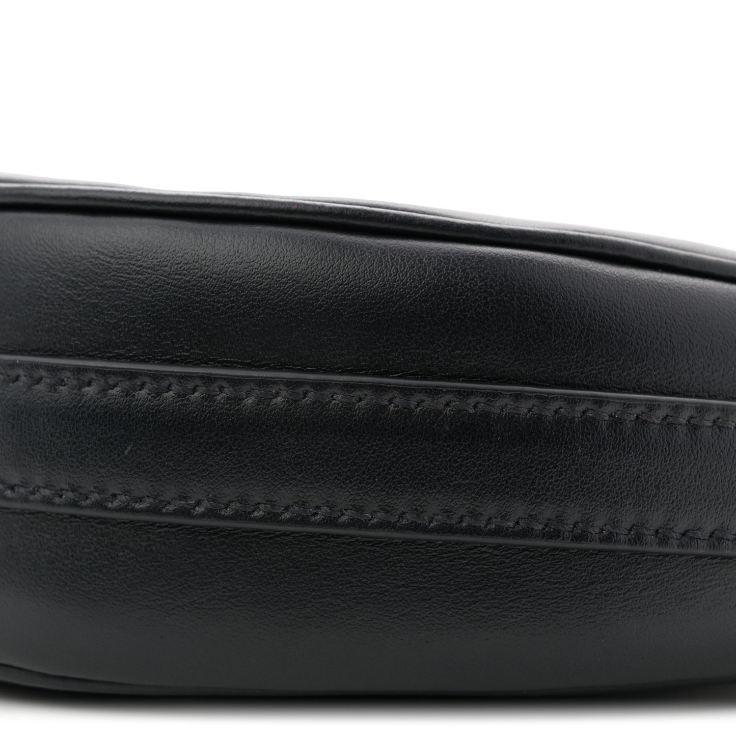 Soft Calfskin Arque Shoulder Bag Black