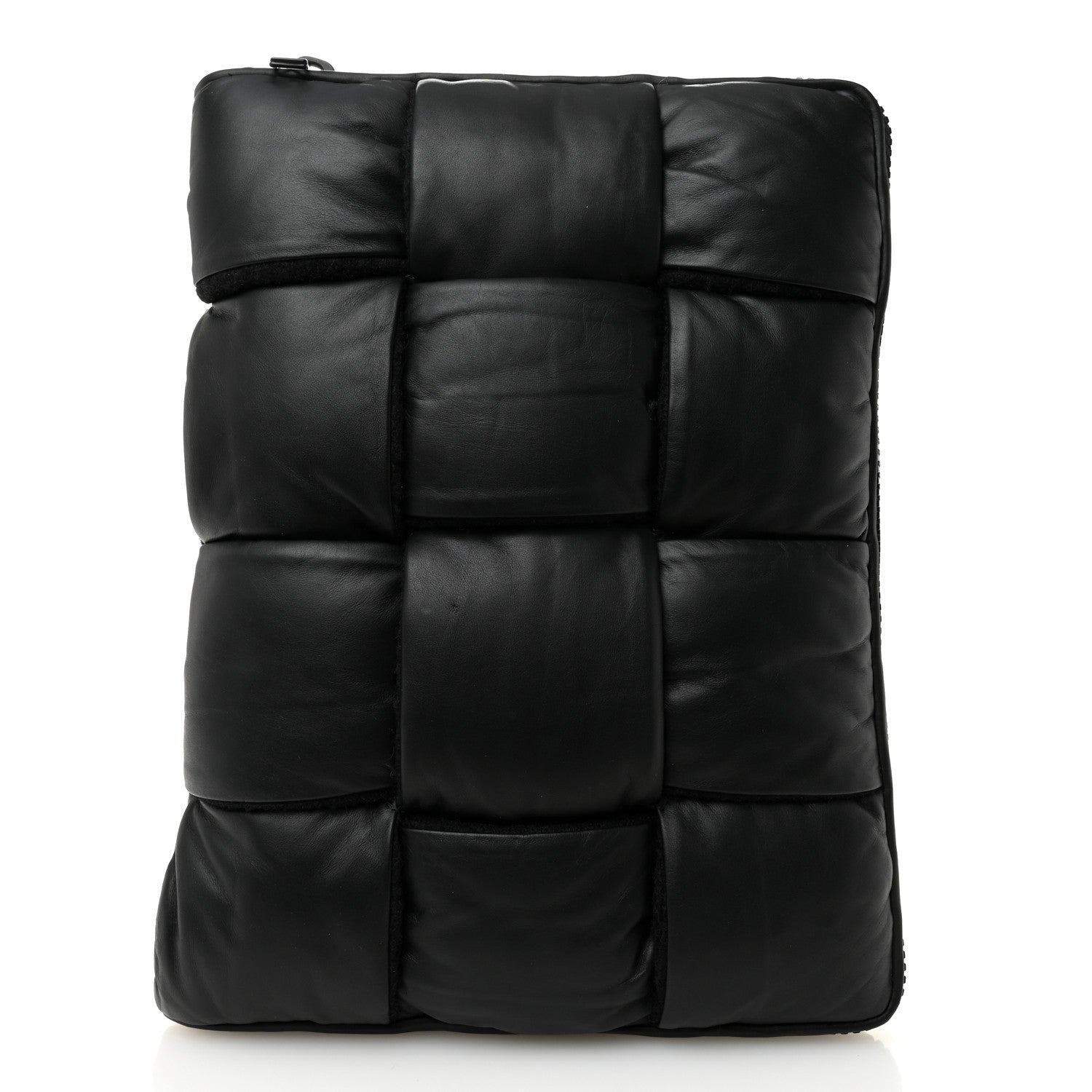 Bottega Veneta Calfskin Maxi Intrecciato Puffy Laptop Pouch Black 1 of 11