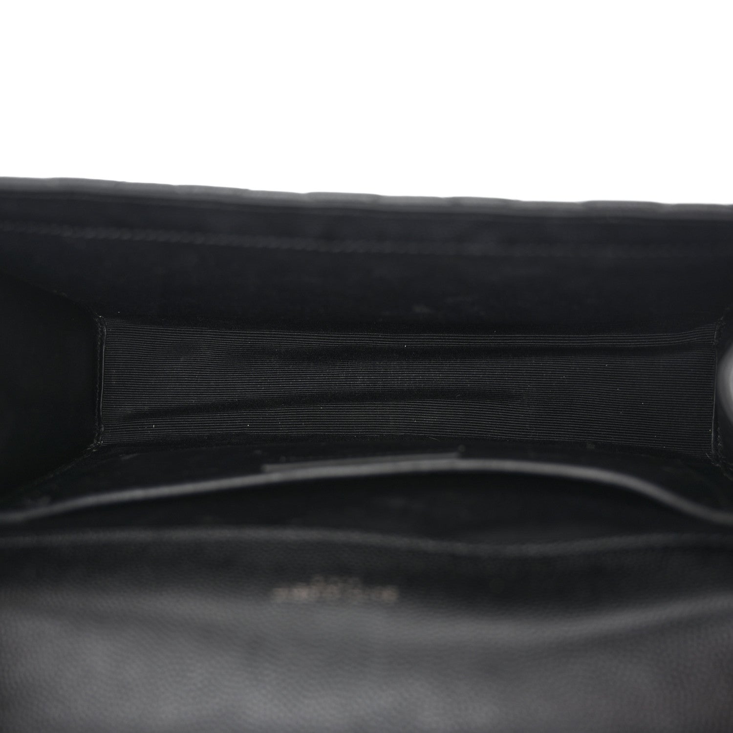 Saint Laurent Grain De Poudre Textured Mixed Matelasse Triquilt Medium Monogram Monochrome Satchel Black 5 of 13