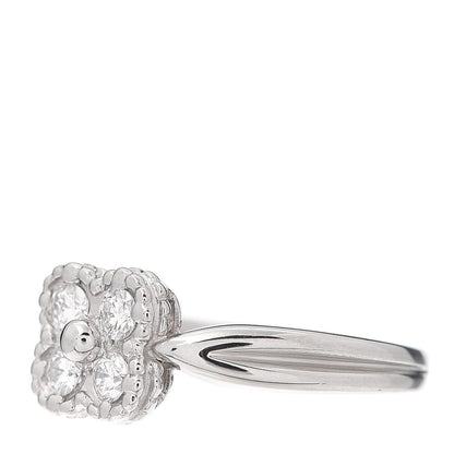 Van Cleef & Arpels 18K White Gold Diamond Arno Ring 50 5.25 4 of 5