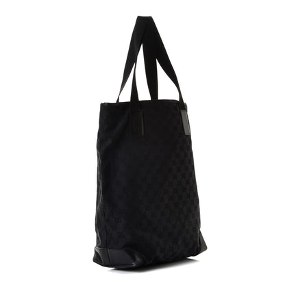 Gucci Nylon Calfskin Monogram Tall Tote Black 2 of 9