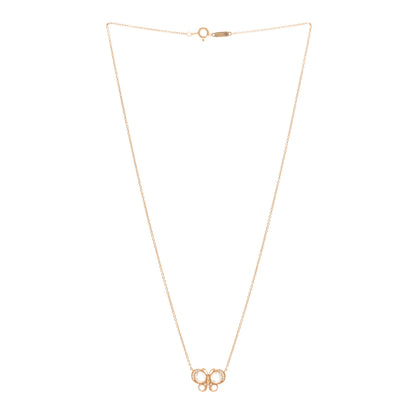 Tiffany 18K Rose Gold Diamond Enchant Butterfly Pendant Necklace 3 of 4