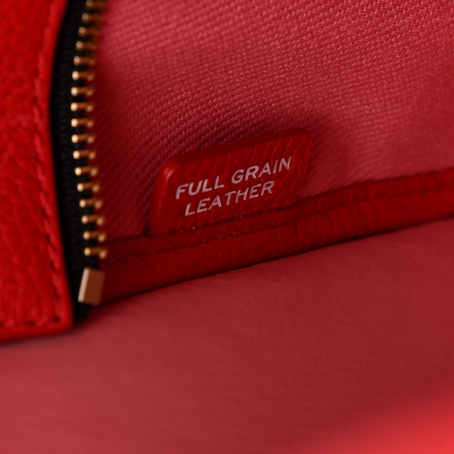 Grained Calfskin Small The Tote Bag True Red