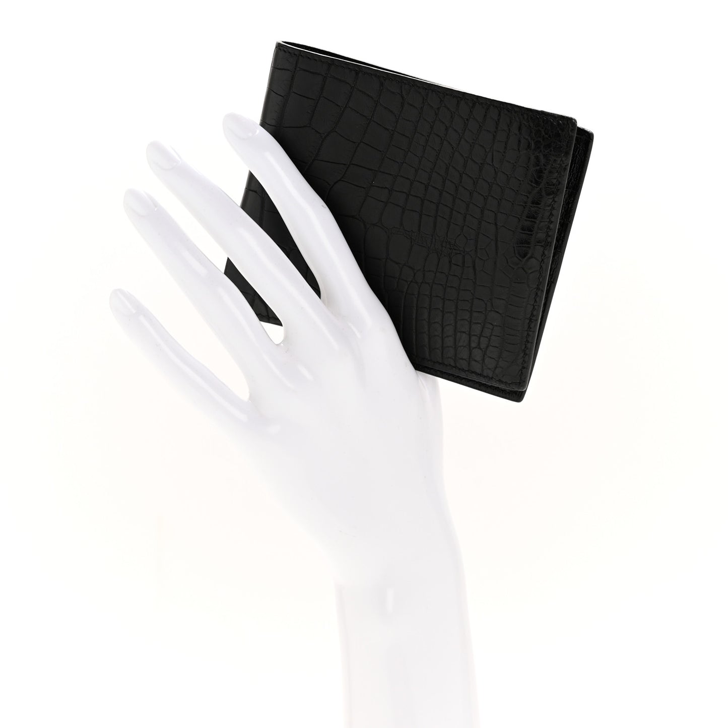Matte Alligator MC2 Copernic Compact Wallet Black