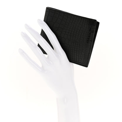Hermes Matte Alligator MC2 Copernic Compact Wallet Black 2 of 11