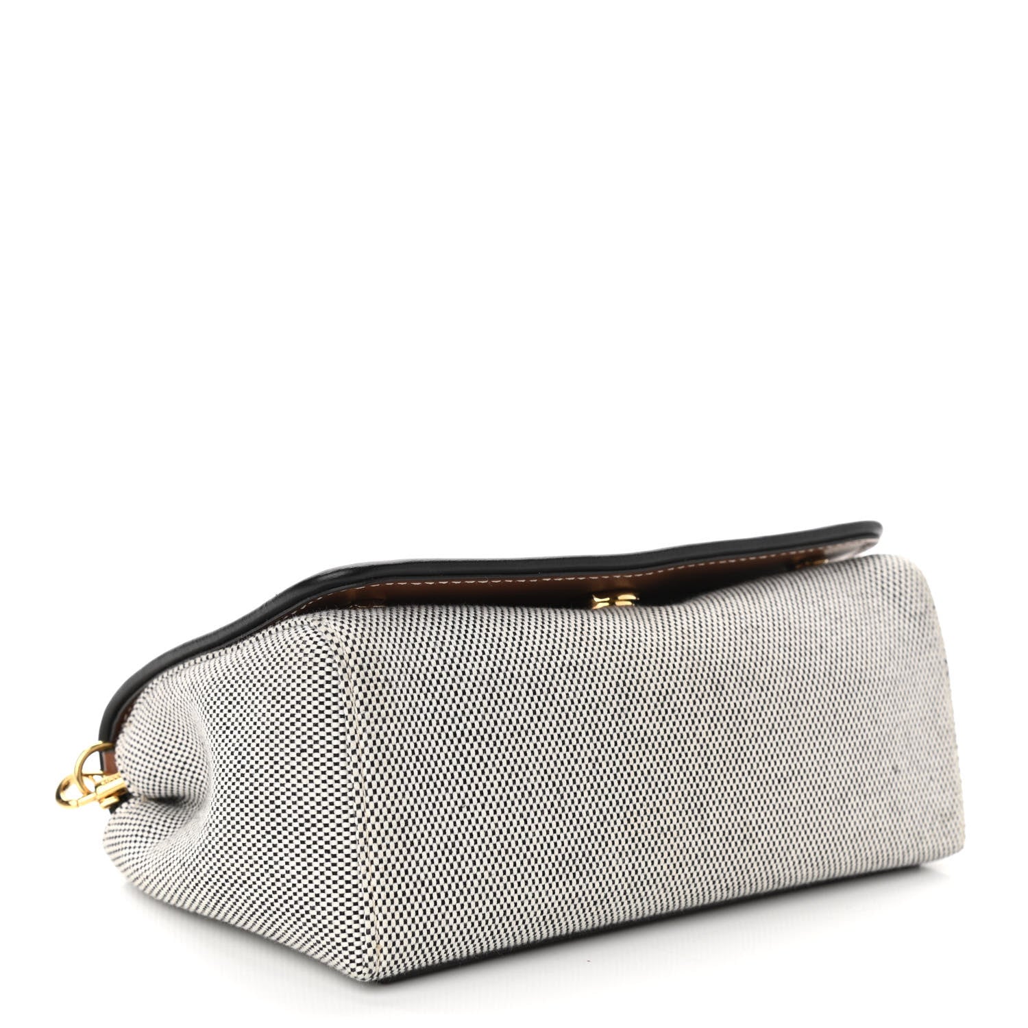 Burberry Cotton Canvas Horseferry Print Small Crossbody Bag Grey Tan 4 of 11