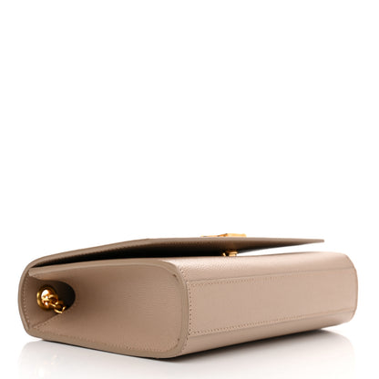 Saint Laurent Grain De Poudre Small Monogram Kate Satchel Dark Beige 4 of 11