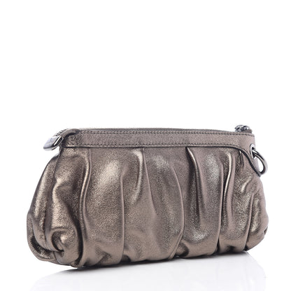 Gucci Metallic Calfskin Bamboo Tassel Clutch Gold 3 of 9