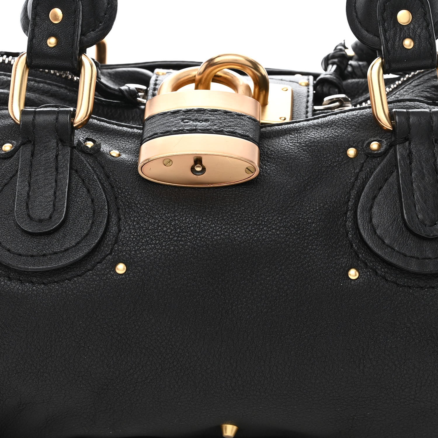 Chloe Leather Medium Paddington Satchel Black 8 of 14