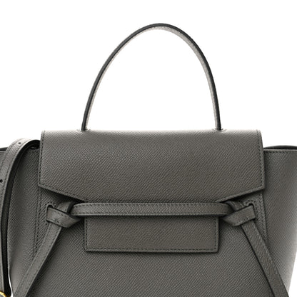 Celine Grained Calfskin Nano Belt Bag Grey 7 of 10