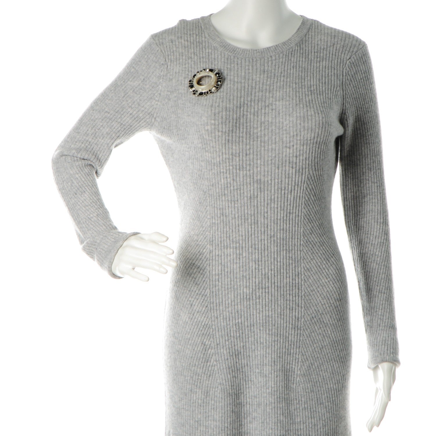 Chanel Crystal CC Smiley Emoji Brooch Silver 2 of 4