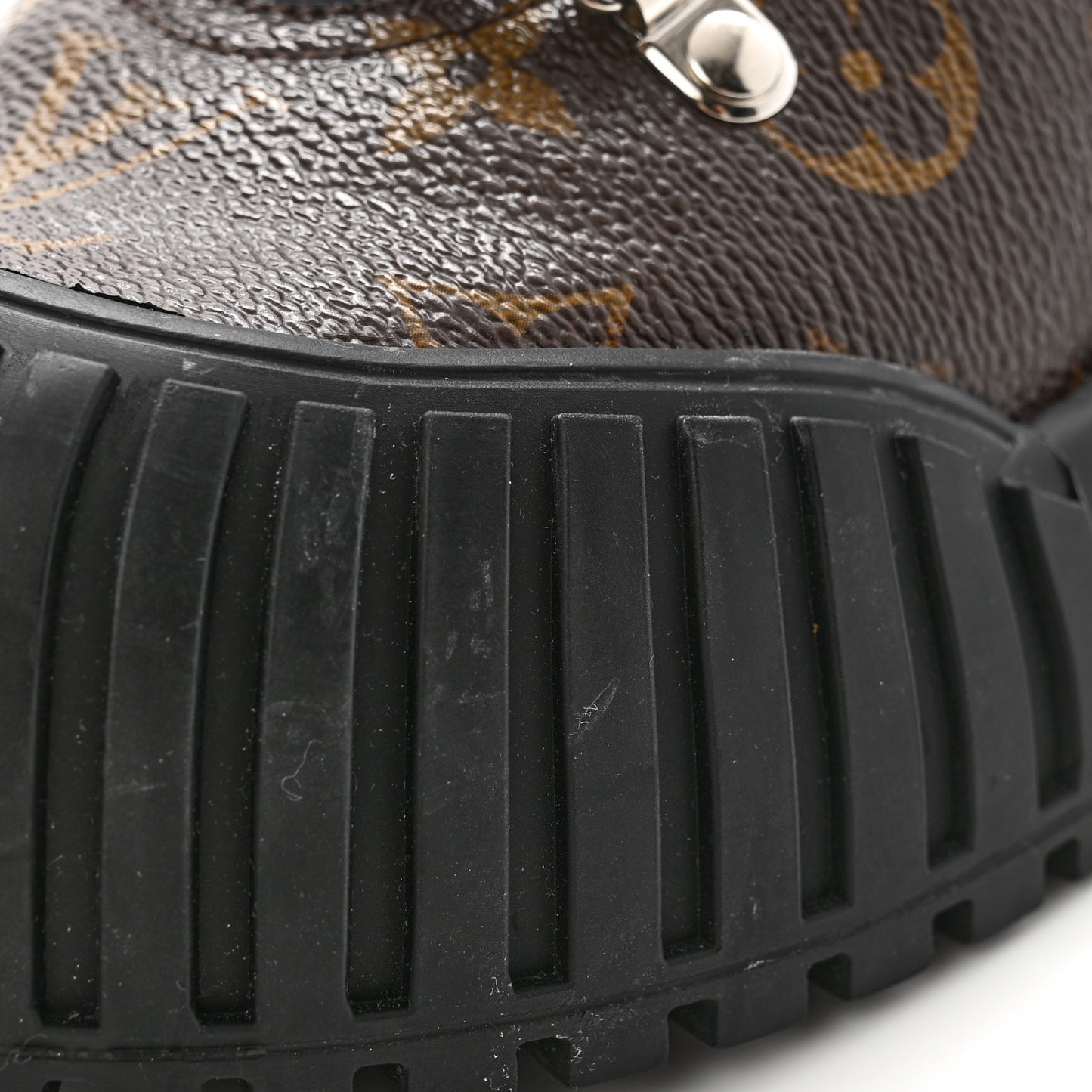 Calfskin Patent Monogram Ruby Flat Ranger Boots 39 Black