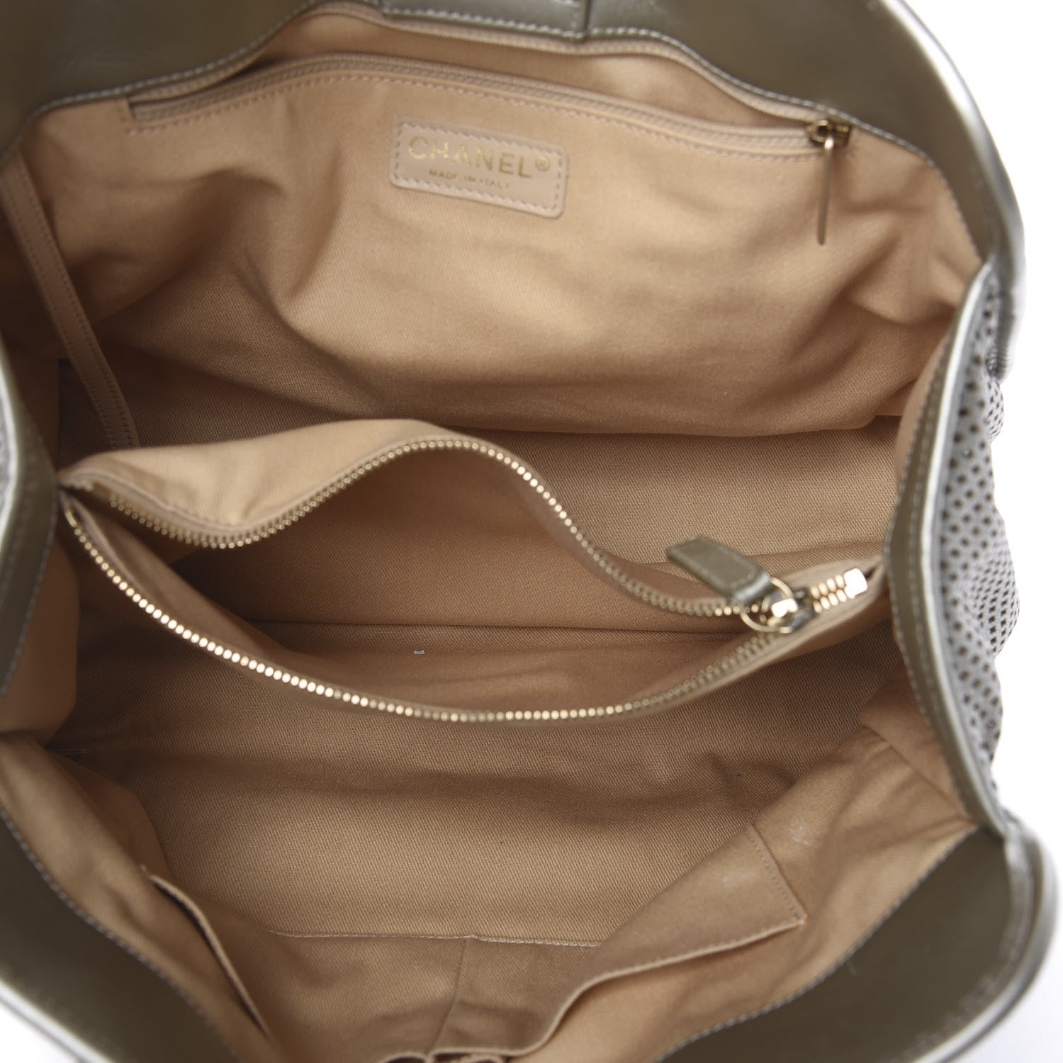 Chanel Metallic Calfskin Perforated Up In The Air Tote Silver 5 of 13