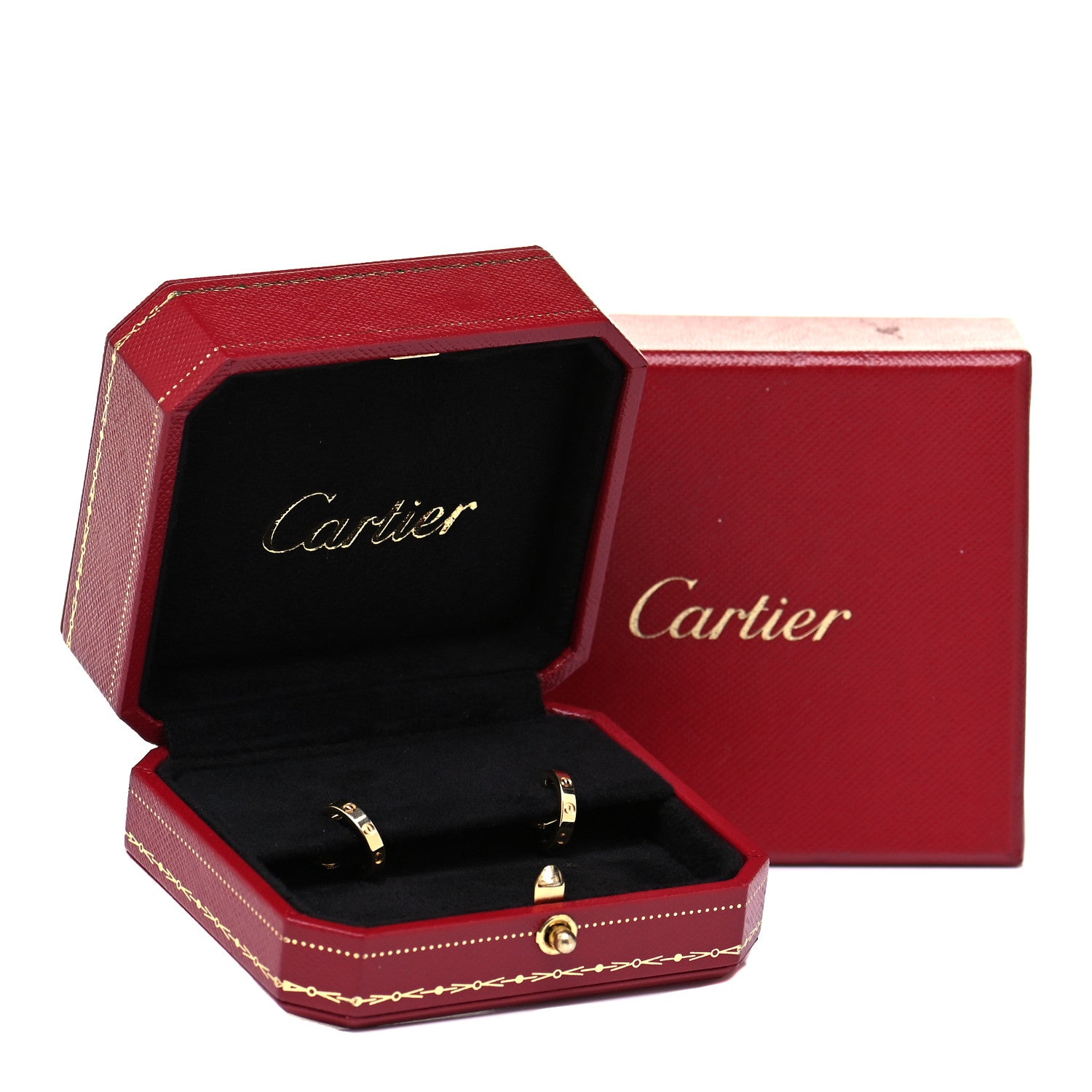 Cartier 18K Yellow Gold Small LOVE Hoop Earrings 6 of 6