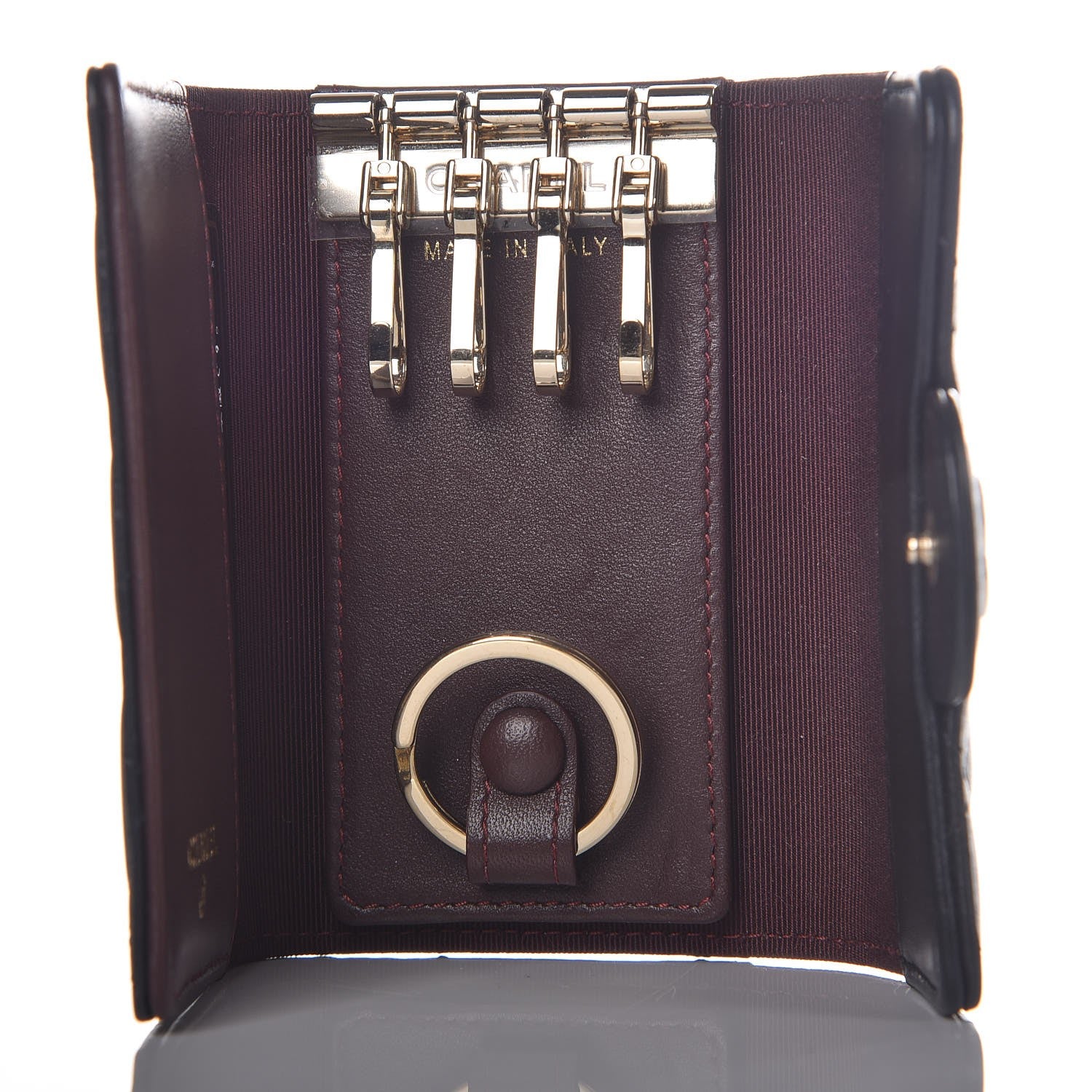 Chanel Lambskin Quilted 4 Key Holder Black 5 of 9